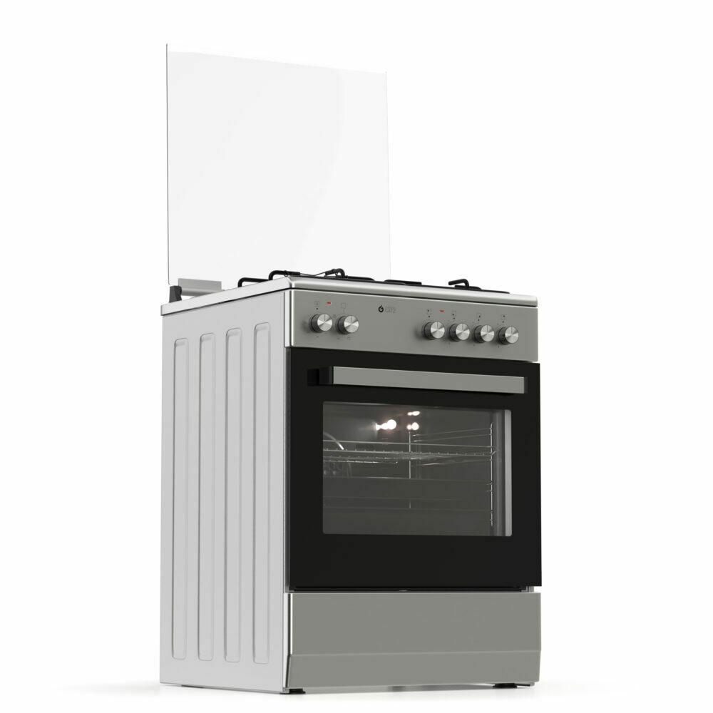 Thermogatz TGS 3521 IX Κουζίνα 60lt με Εστίες Υγραερίου & Ρεύματος Π60εκ. Inox