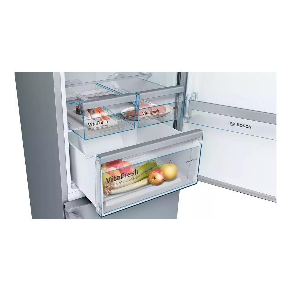 Bosch KGN397LEQ Ψυγειοκαταψύκτης 368lt Total NoFrost Υ203xΠ60xΒ66εκ. Inox