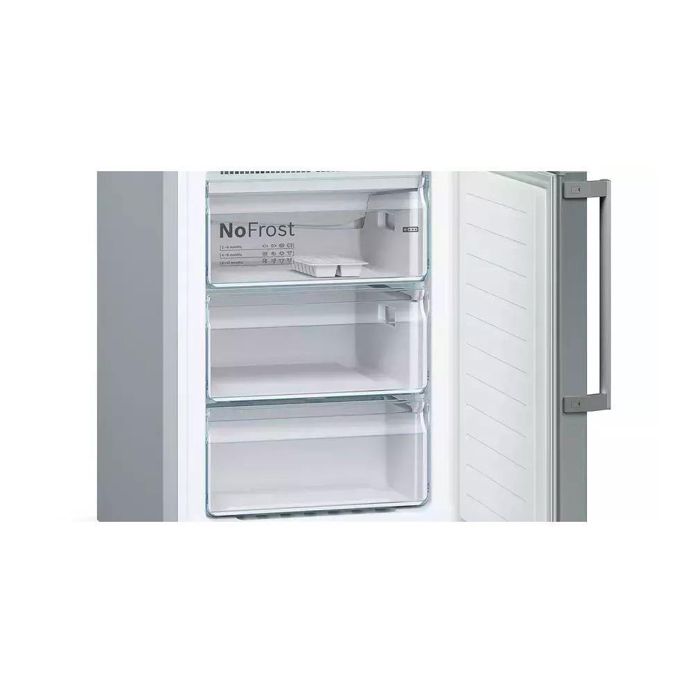 Bosch KGN397LEQ Ψυγειοκαταψύκτης 368lt Total NoFrost Υ203xΠ60xΒ66εκ. Inox