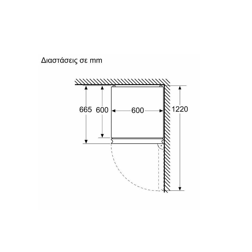 Bosch KGN392LDF Ψυγειοκαταψύκτης 363lt Total NoFrost Υ203xΠ60xΒ66.5εκ. Inox