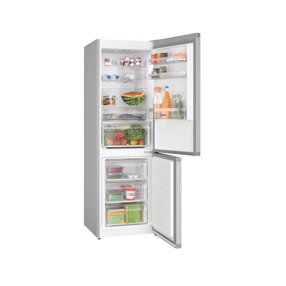 Bosch KGN367LDF Ψυγειοκαταψύκτης 321lt Total NoFrost Υ186xΠ60xΒ66.5εκ. Inox