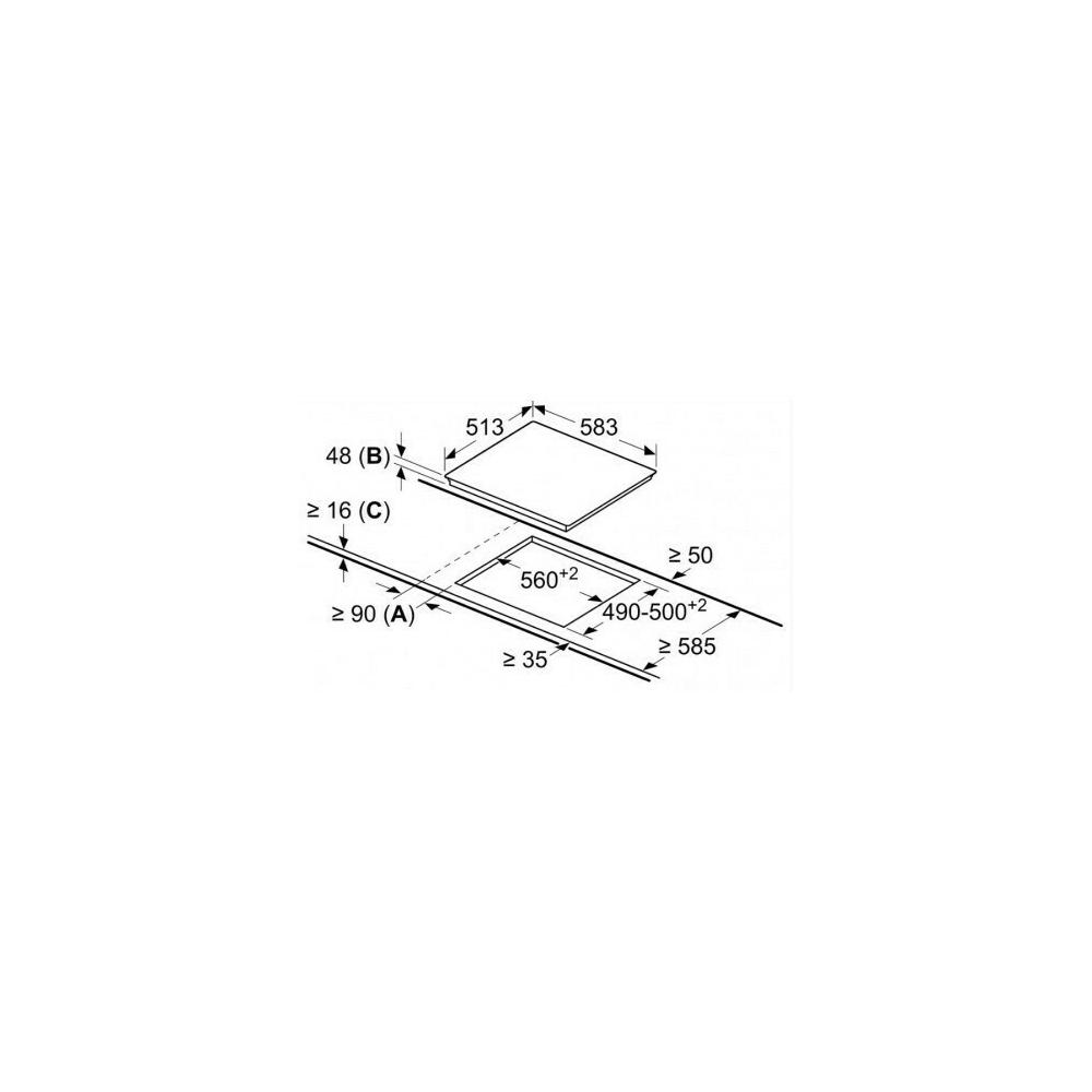 Bosch PKE645BB2E Κεραμική Εστία Αυτόνομη Inox με Λειτουργία Κλειδώματος 58.3x51.3εκ.