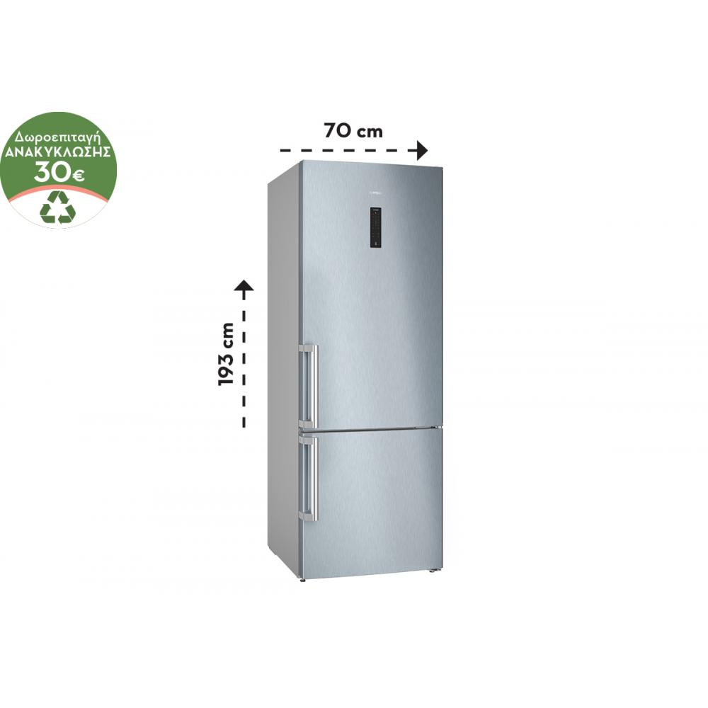 Pitsos PKNB56XLEP Ψυγειοκαταψύκτης 508lt Total NoFrost Υ193xΠ70xΒ80εκ. Inox