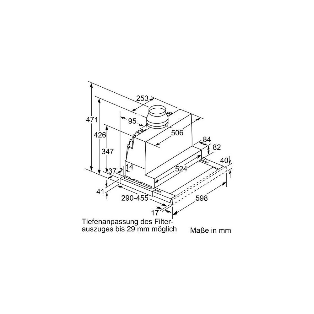 Bosch DFR067A52 Συρόμενος Απορροφητήρας 60cm Γκρι