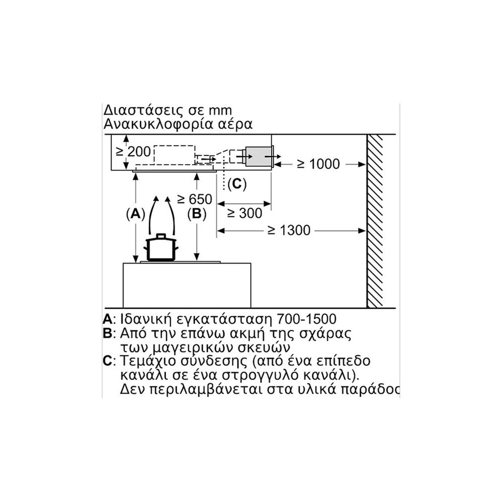Bosch DRC96AQ50 Μηχανισμός Απορρόφησης 90cm Μαύρος