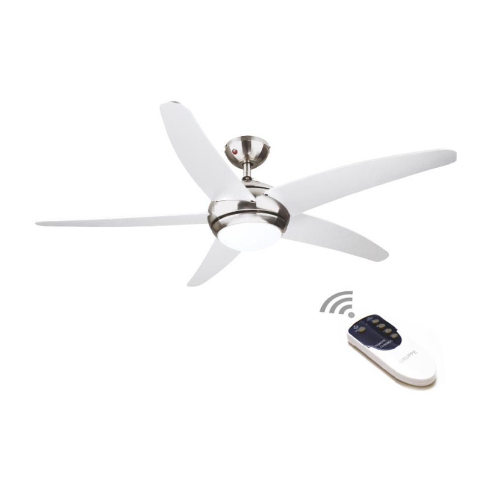 Gruppe R52001-XY-1L Ανεμιστήρας Οροφής 132cm με Φως και Τηλεχειριστήριο White/Oak