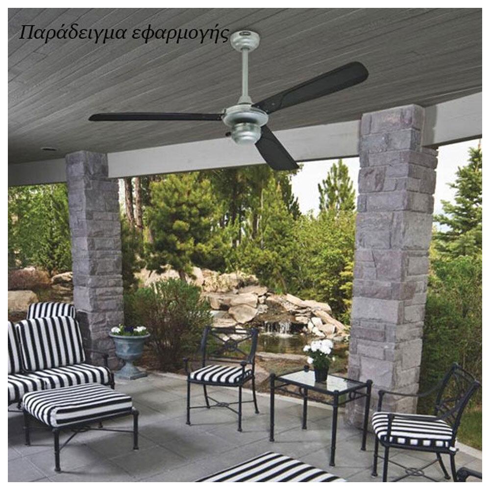 Eurolamp 147-29009 Ανεμιστήρας Οροφής 120cm με Φως και Τηλεχειριστήριο Ασημί