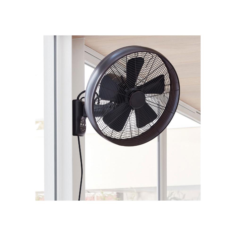 Lucci Air Breeze Wall Fan Ανεμιστήρας Τοίχου 50W Διαμέτρου 41cm με Τηλεχειριστήριο Brushed Chrome