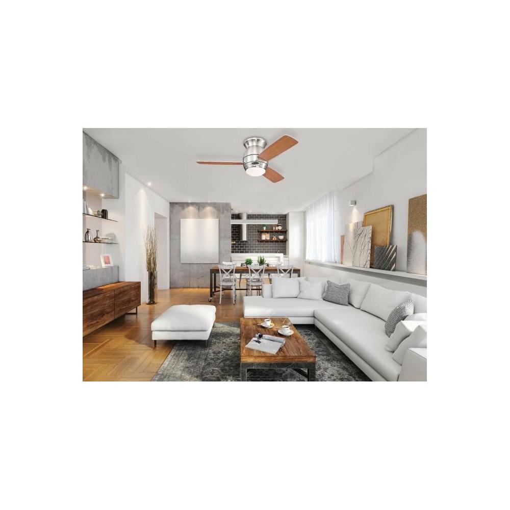 Westinghouse Halley Ανεμιστήρας Οροφής 112cm με Φως και Τηλεχειριστήριο Brushed Nickel