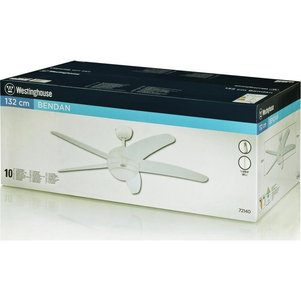 Westinghouse Bendan Ανεμιστήρας Οροφής 132cm με Φως και Τηλεχειριστήριο Λευκός