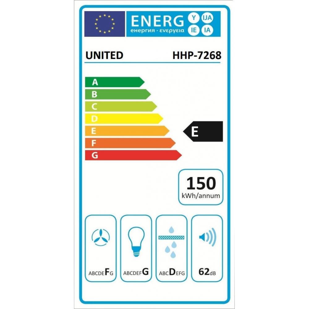 United HHP-7268 Συρόμενος Απορροφητήρας 60cm Inox