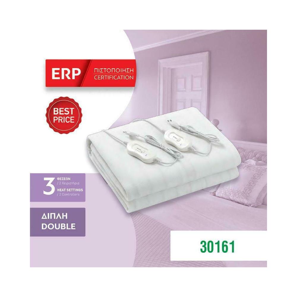 Eurolamp 147-29203 Διπλό Ηλεκτρικό Υπόστρωμα Πλενόμενο Λευκό 120W 140x160εκ.