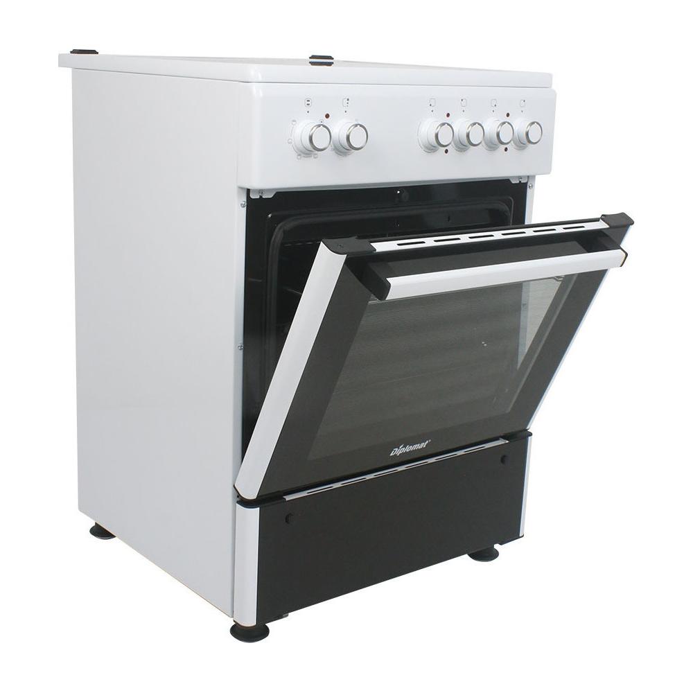 Diplomat ELC-VC601E Κουζίνα 64lt με Κεραμικές Εστίες Π60εκ. Λευκή