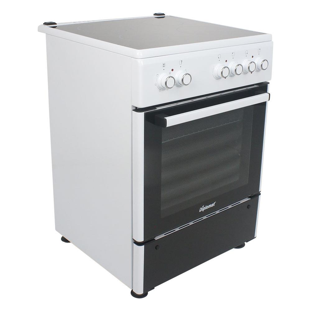Diplomat ELC-VC601E Κουζίνα 64lt με Κεραμικές Εστίες Π60εκ. Λευκή