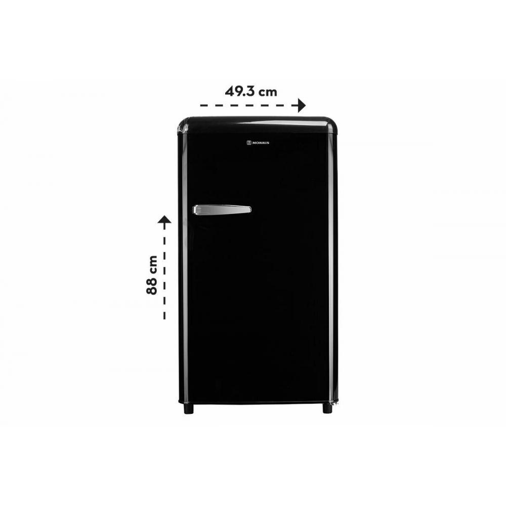Morris MRS-31083B Retro Μονόπορτο Ψυγείο 83lt Υ89xΠ48xΒ54.5εκ. Μαύρο