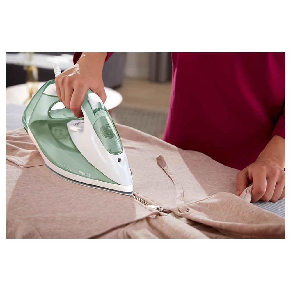 Philips Σίδερο Ατμού 2600W με Αντικολλητική Πλάκα και Συνεχόμενη Παροχή 45gr/min Green DST7012/70