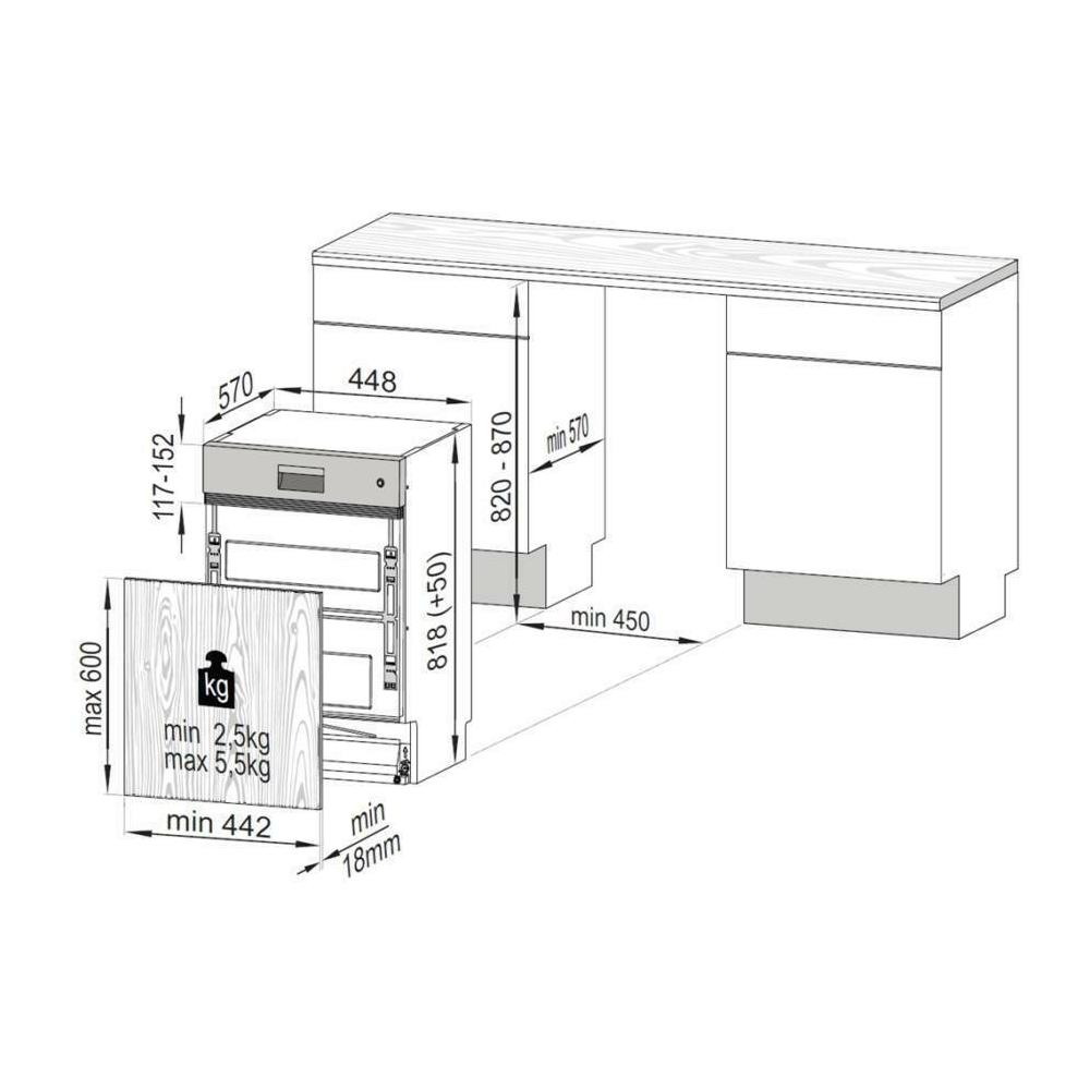 Beko DSS 28121 X Εντοιχιζόμενο Πλυντήριο Πιάτων για 11 Σερβίτσια Π44.8xY82εκ. Λευκό
