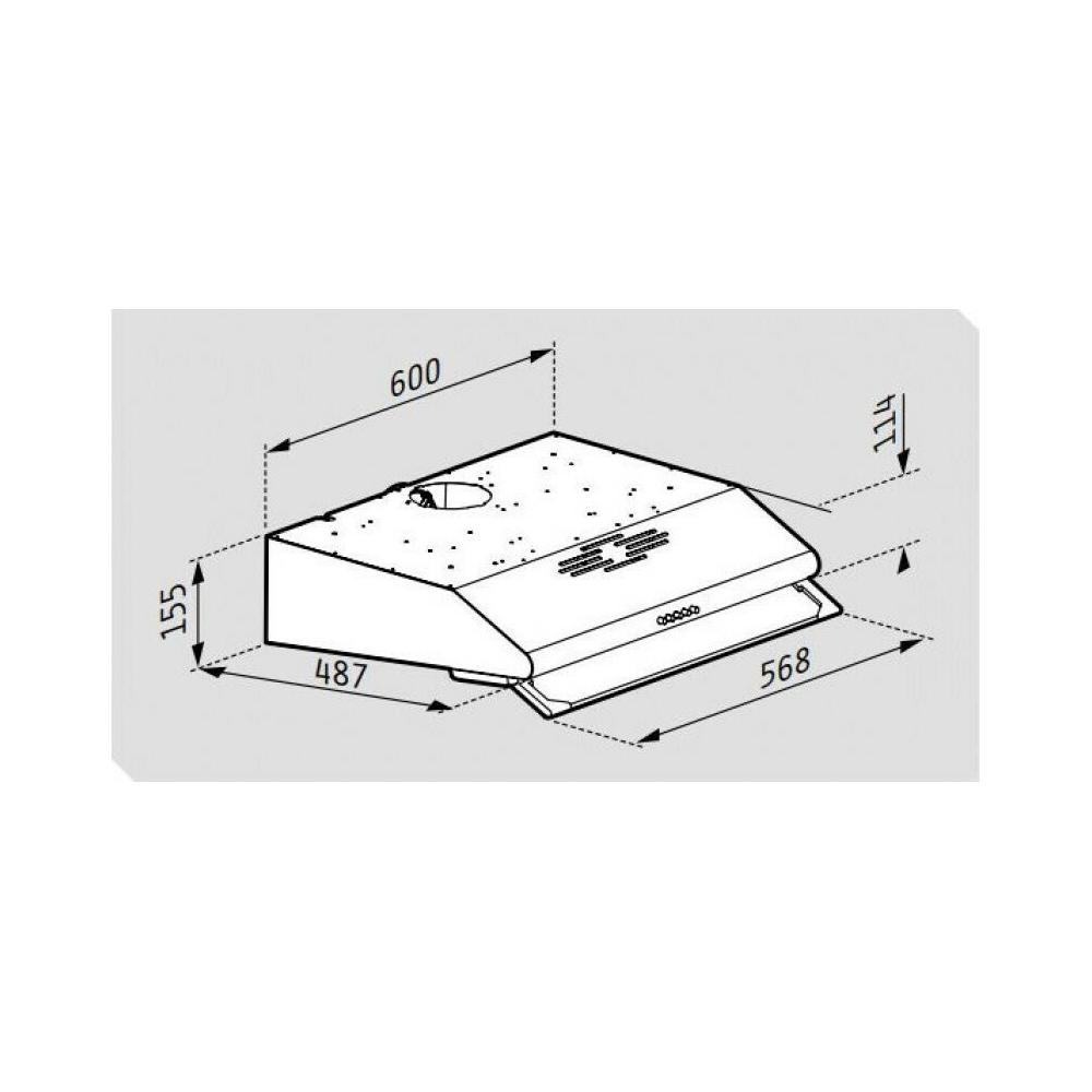 Pyramis Essential Απλός με 2 Μοτέρ Ελεύθερος Απορροφητήρας 60cm Inox