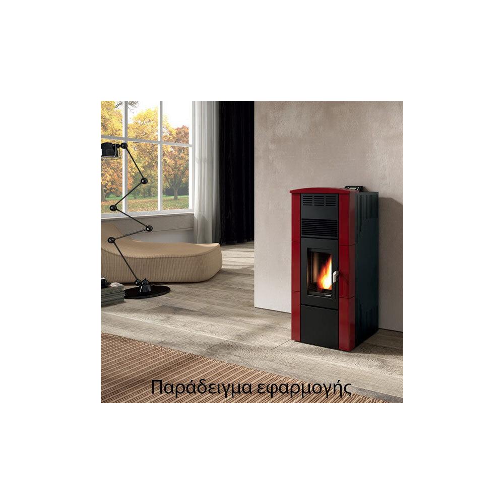 Thermogatz 10 GSP Σόμπα Pellet Αερόθερμη 10.3kW Κόκκινη