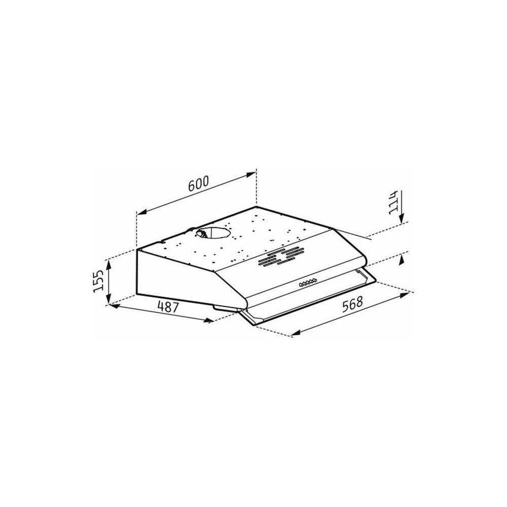 Pyramis Essential Απλός με 2 Μοτέρ Ελεύθερος Απορροφητήρας 60cm Καφέ