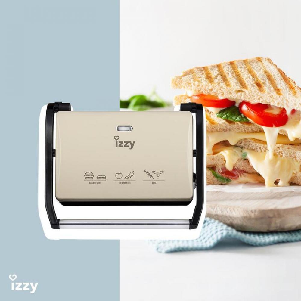 Izzy Panini 123 Τοστιέρα Γκριλιέρα 800W Creme