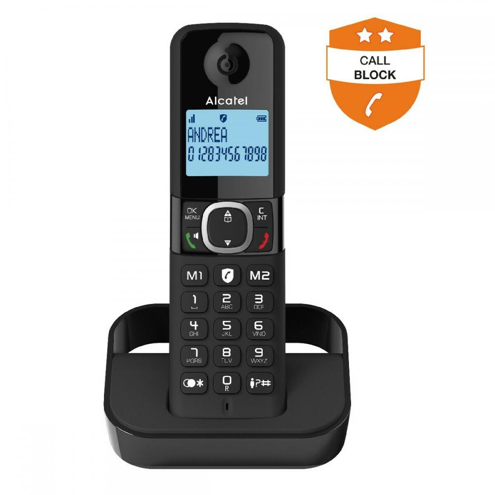 Alcatel F860 Duo Ασύρματο Τηλέφωνο Duo με Aνοιχτή Aκρόαση Μαύρο