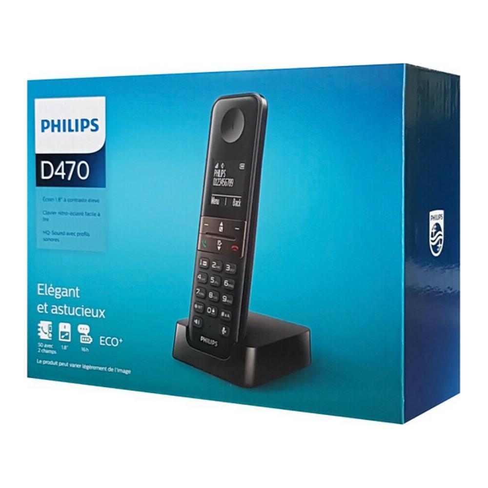 Philips D4701B Ασύρματο Τηλέφωνο με Aνοιχτή Aκρόαση