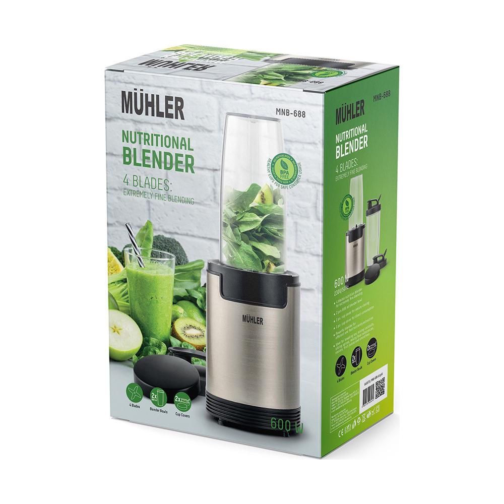 Muhler MNB-688 Μπλέντερ 0.8lt 600W Χρυσό