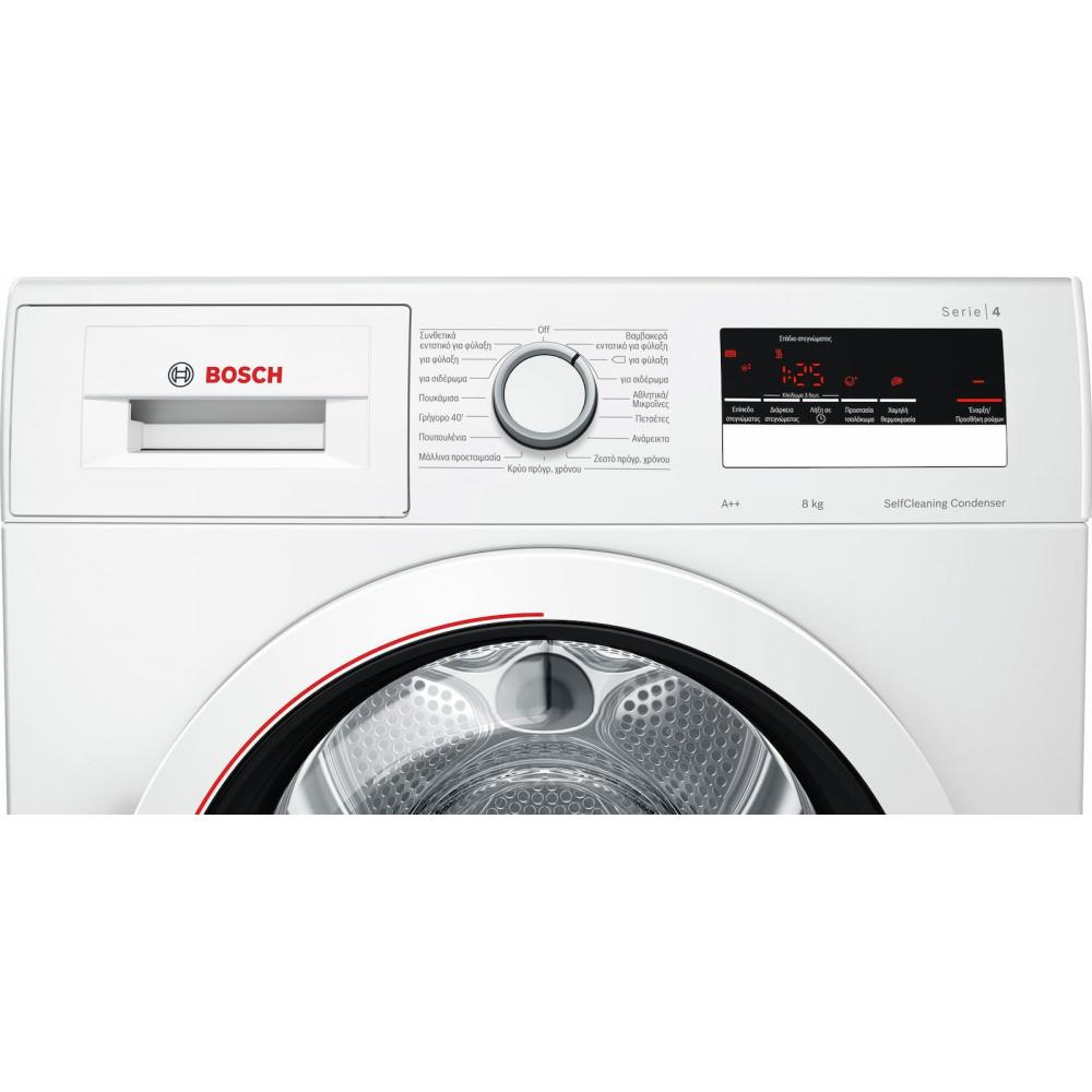 Bosch WTM85268GR Στεγνωτήριο 8kg A++ με Αντλία Θερμότητας