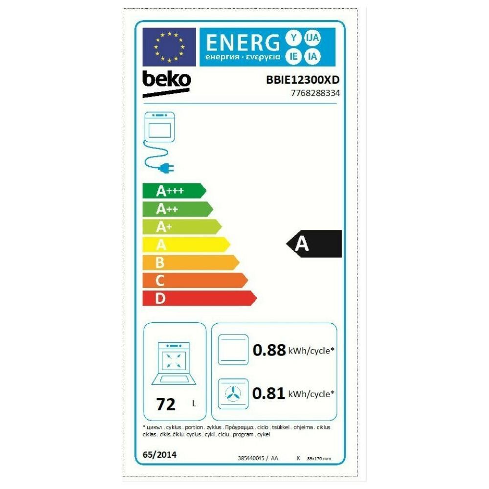Beko BBIE12300XD Φούρνος άνω Πάγκου 72lt χωρίς Εστίες Π59.4εκ. Inox