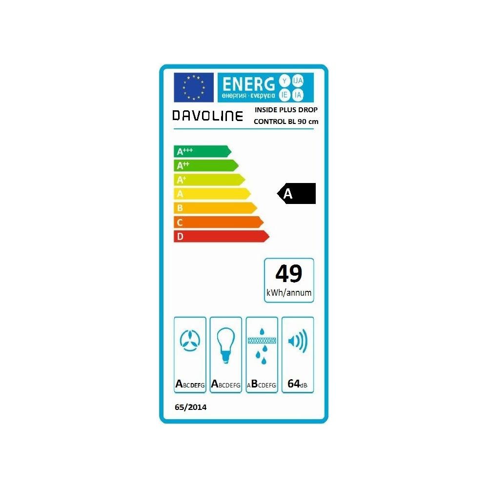 Davoline Inside Plus Drop Control 90 Μηχανισμός Απορρόφησης 90cm Μαύρος
