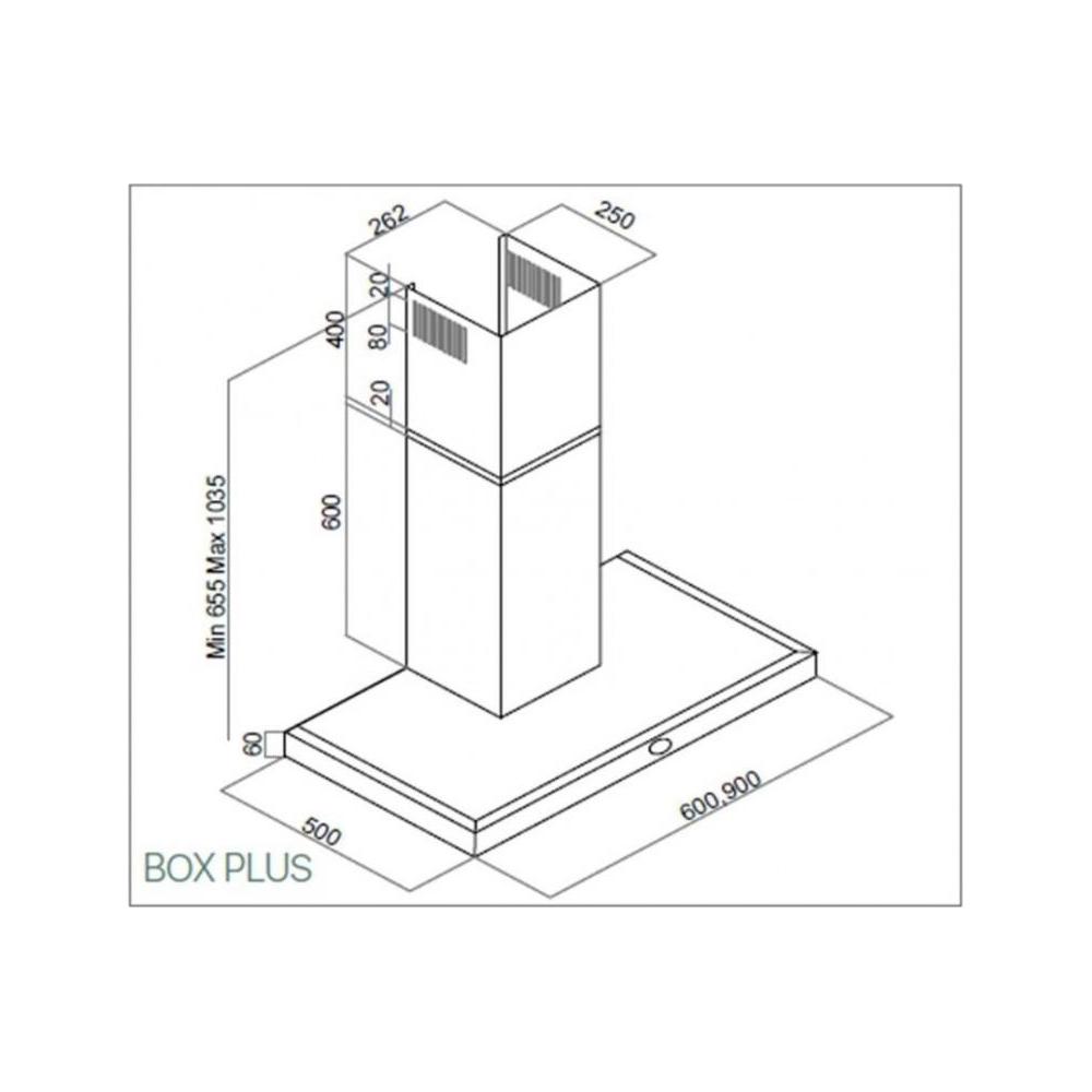 Davoline Box Plus Απορροφητήρας Καμινάδα 60cm Inox