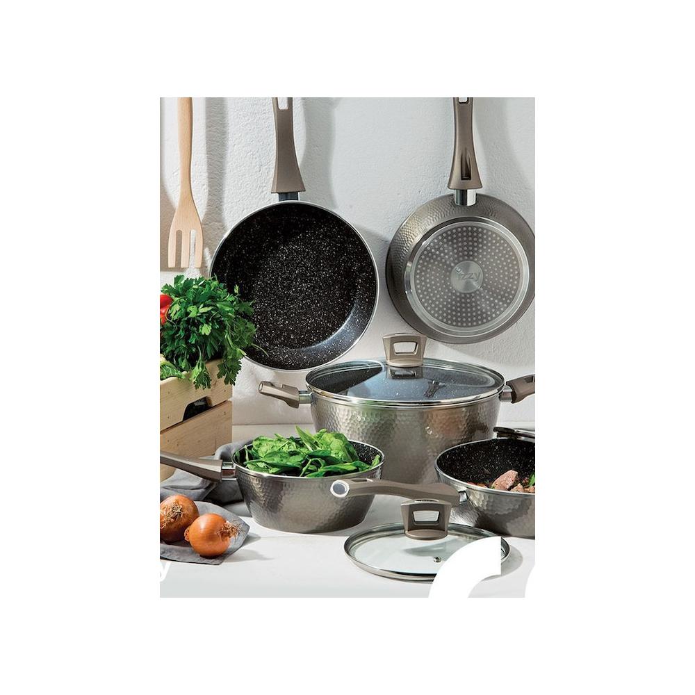 Izzy Onyx Βαθιά Κατσαρόλα από Χυτό Αλουμίνιο 24cm