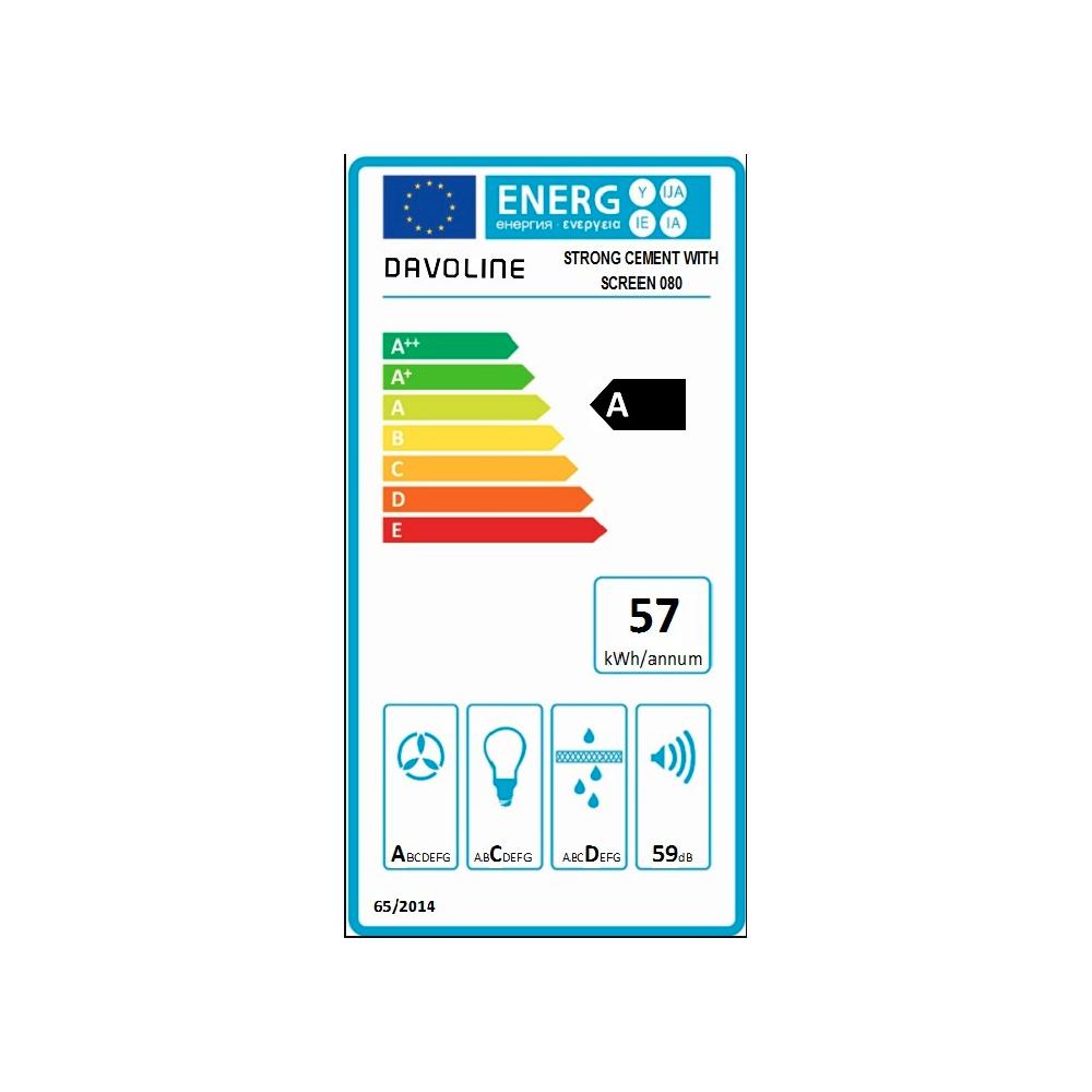 Davoline Strong Cement 60 Απορροφητήρας Καμινάδα 60cm Inox