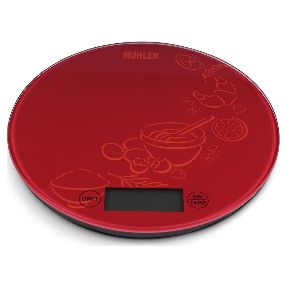Muhler KS-2026R Ψηφιακή Ζυγαριά Κουζίνας 1gr/5kg Κόκκινη