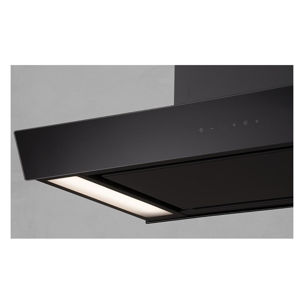 Davoline Flow 90 Απορροφητήρας Νησίδα 90cm Μαύρος