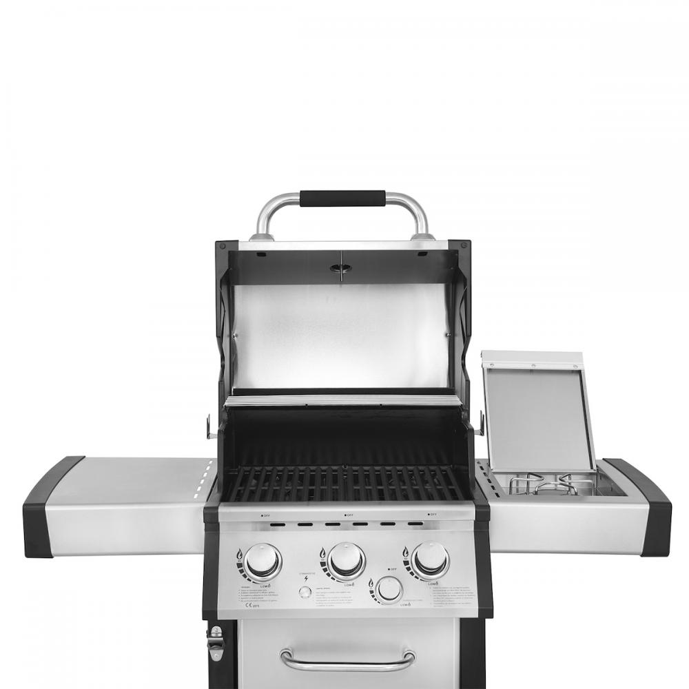 Thermogatz Gs Grill Superior Ψησταριά Υγραερίου Μαντεμένιας Σχάρας 52x46εκ. με 4 Εστίες 14kW και Πλαϊνό Μάτι