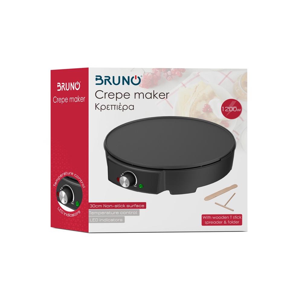 Bruno BRN-0080 Κρεπιέρα 30cm Μαύρη 1200W