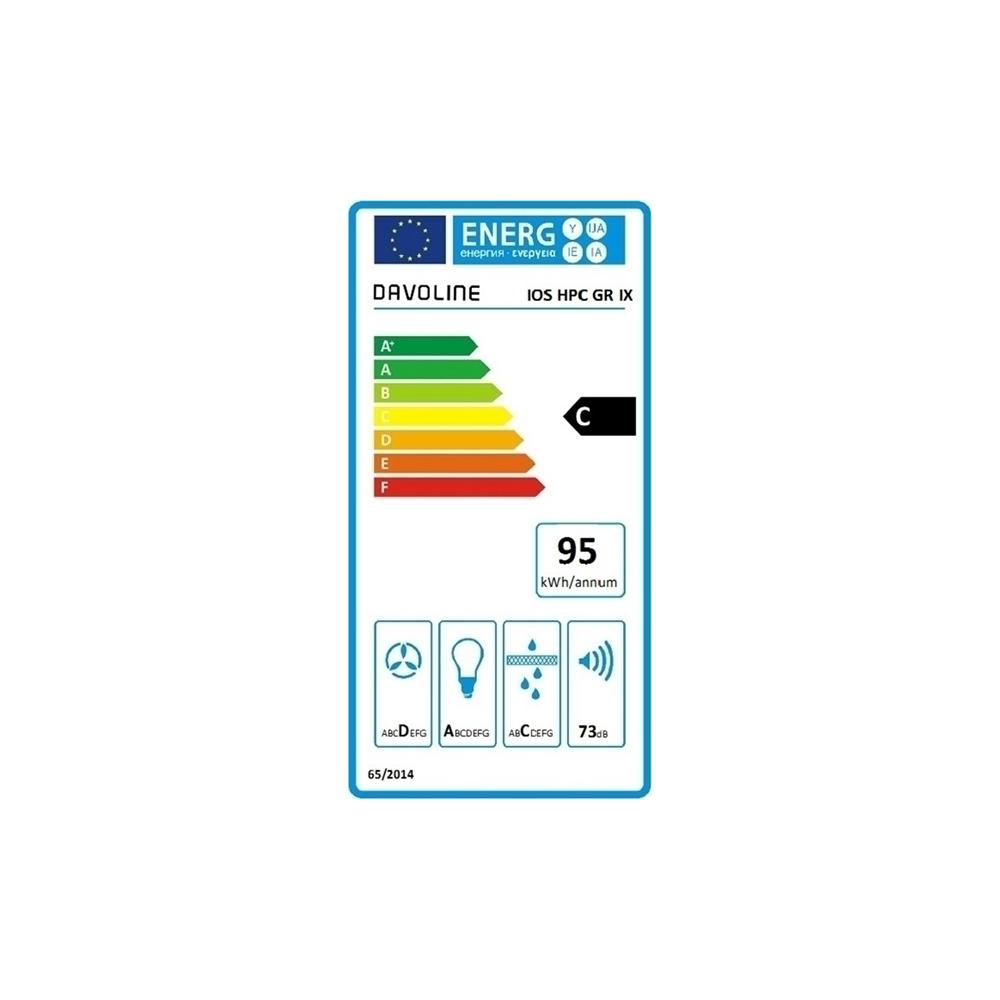 Davoline IOS HPC IX Συρόμενος Απορροφητήρας 60cm Inox