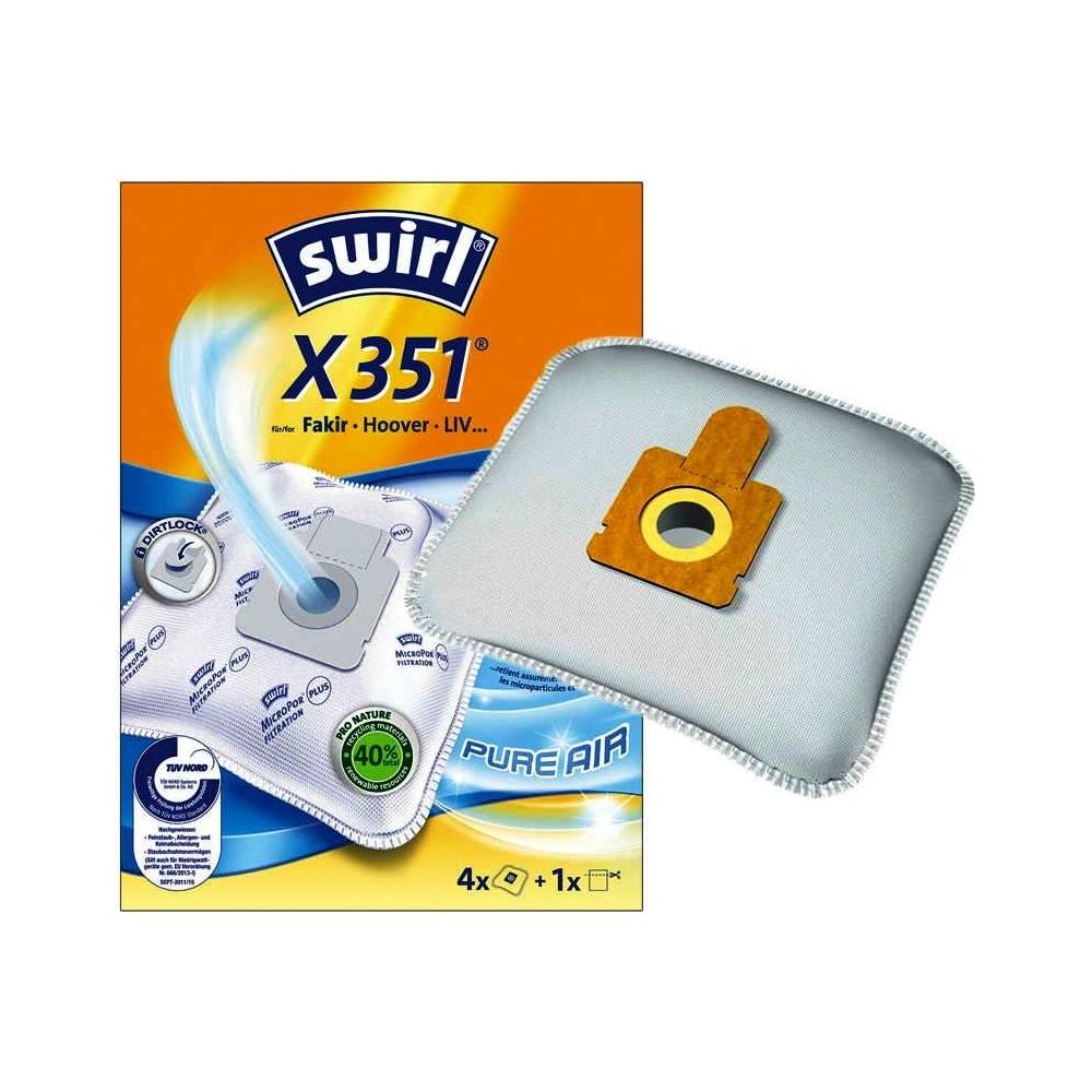 Swirl X351 Σακούλες Σκούπας 4τμχ Συμβατή με Σκούπα Hoover