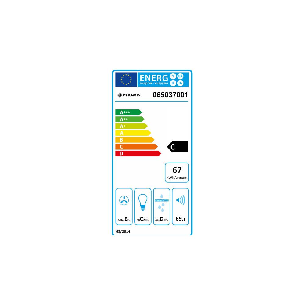 Pyramis Power 70 Ελεύθερος Απορροφητήρας 70cm Καφέ