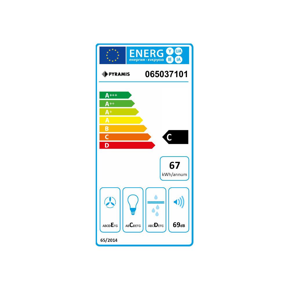 Pyramis Power 70 Ελεύθερος Απορροφητήρας 70cm Inox