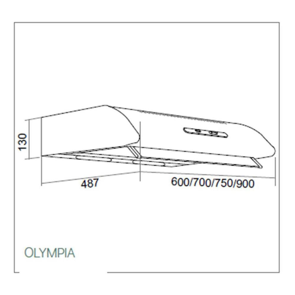 Davoline Olympia 360 LUX 2M Ελεύθερος Απορροφητήρας 60cm Καφέ