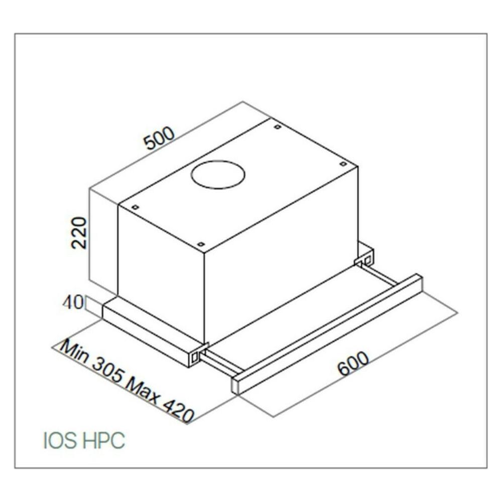 Davoline IOS HPC IX Συρόμενος Απορροφητήρας 60cm Inox