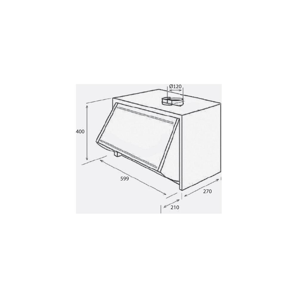 Davoline P141D 060 Πτυσσόμενος Απορροφητήρας 59.9cm Καφέ