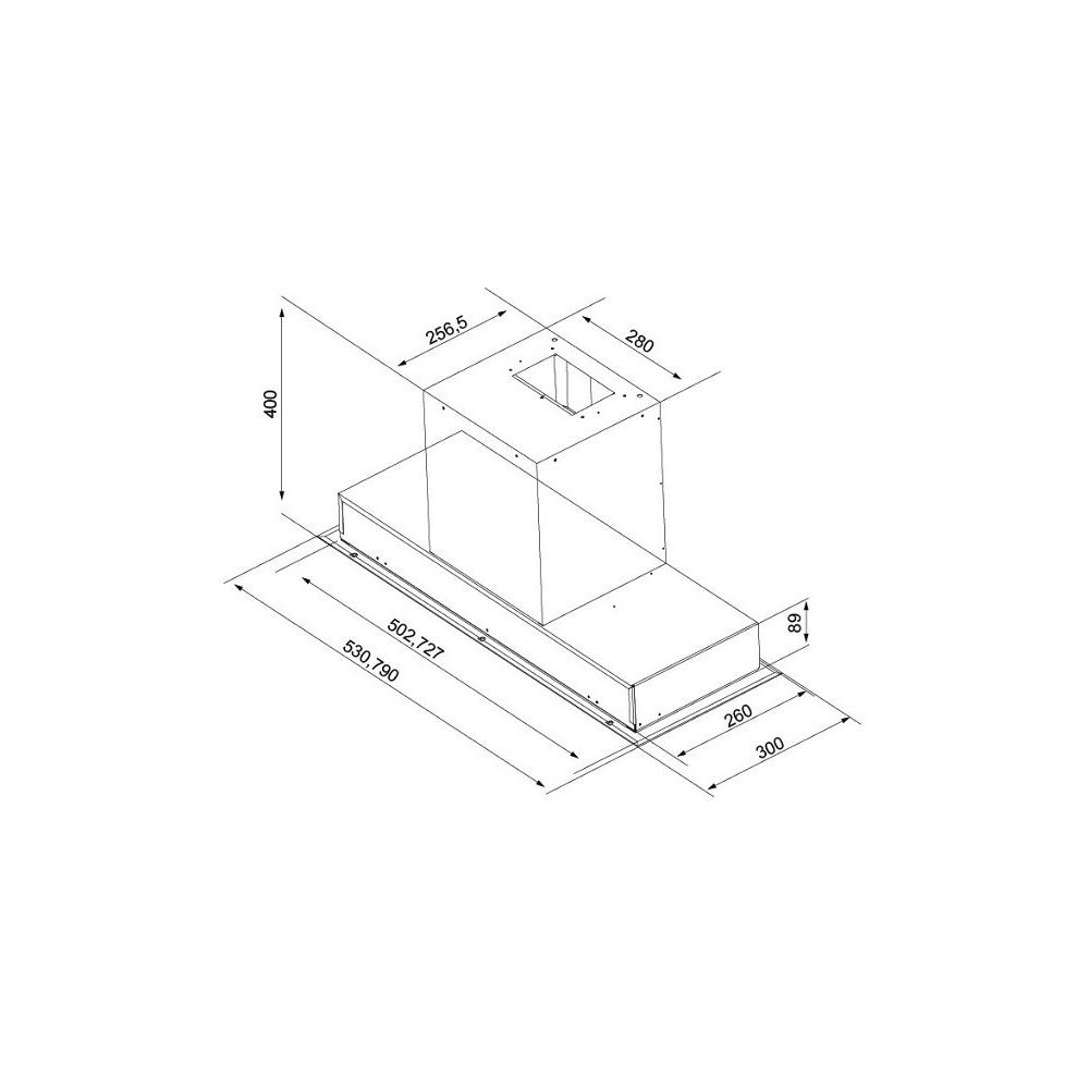 Davoline Inside 60 IX/BL Μηχανισμός Απορρόφησης 60cm Μαύρος