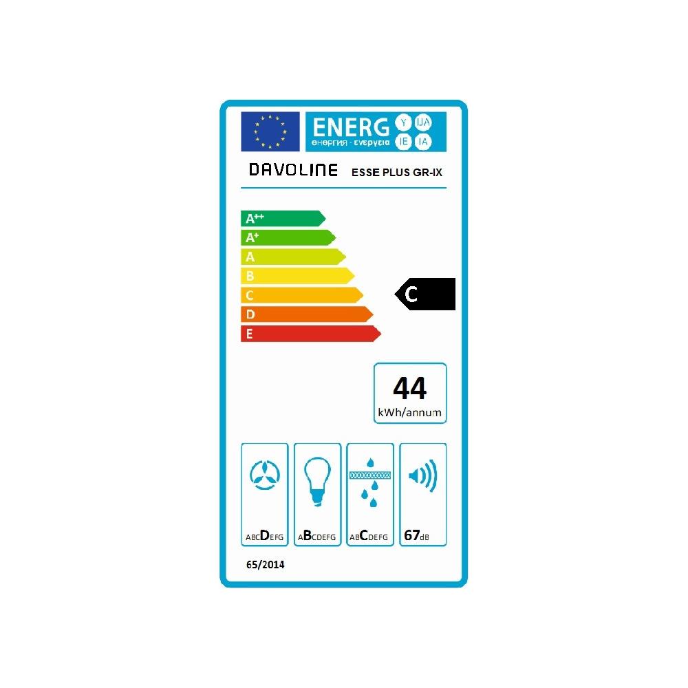 Davoline Esse Plus Συρόμενος Απορροφητήρας 60cm Inox