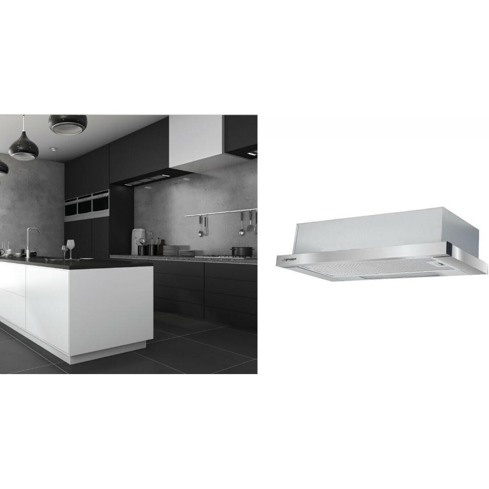 Gruppe Kyma Συρόμενος Απορροφητήρας 60cm Inox