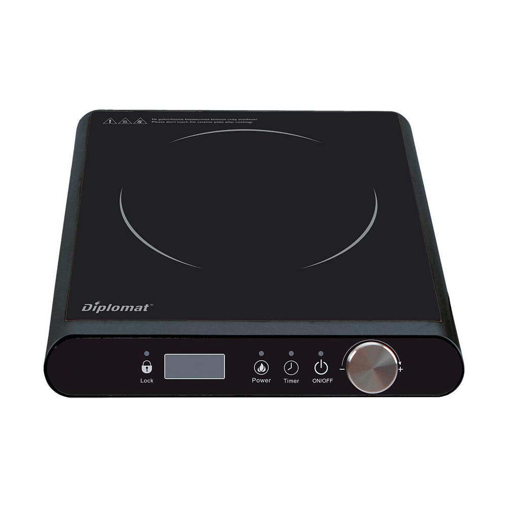 Diplomat DGC B1822K Επιτραπέζια Εστία Κεραμική Μονή Μαύρη