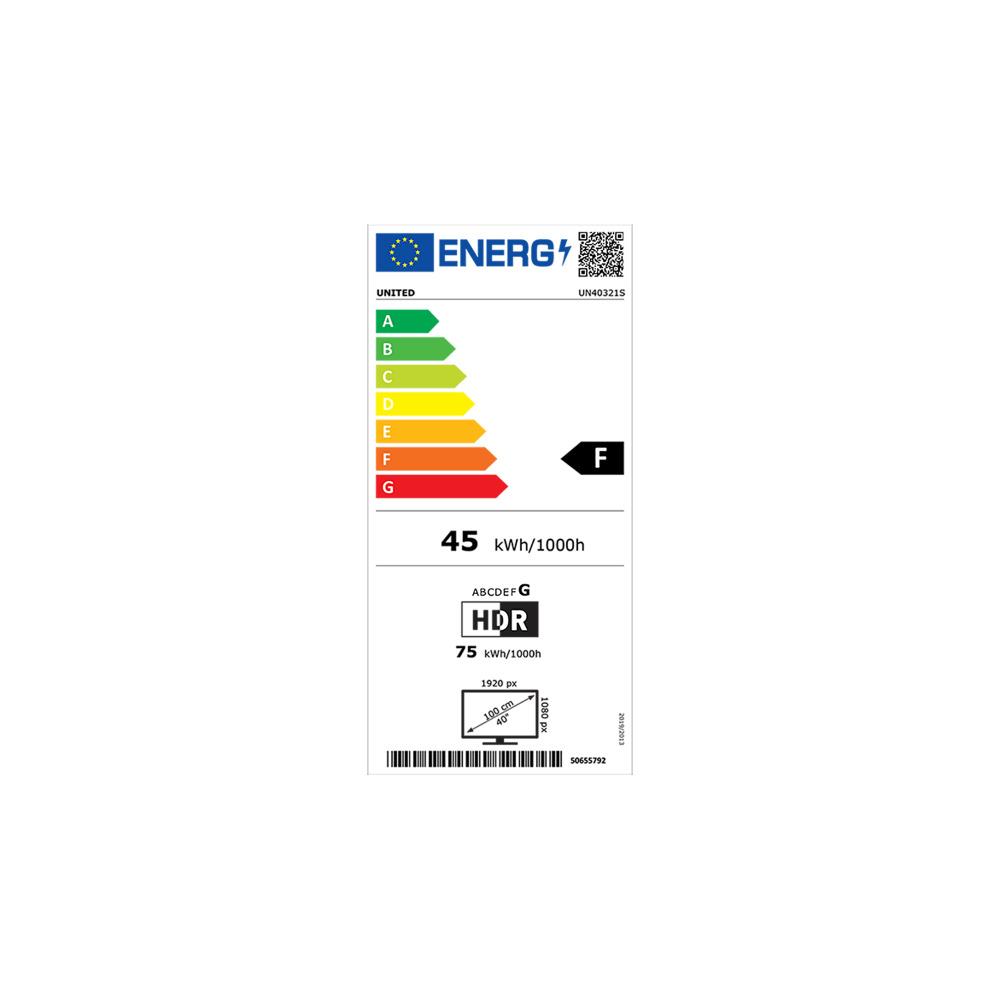 United Smart Τηλεόραση 40" Full HD LED UN40322S HDR (2020)